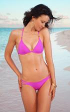 Voda Swim - Magenta Envy Push Up Razor Back String Bikini Top