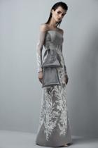 Saiid Kobeisy - 3370 Long Sleeved Illusion Jewel Sheath Dress