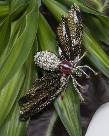 Jarin K Jewelry - Hand Beaded Dragonfly Brooch