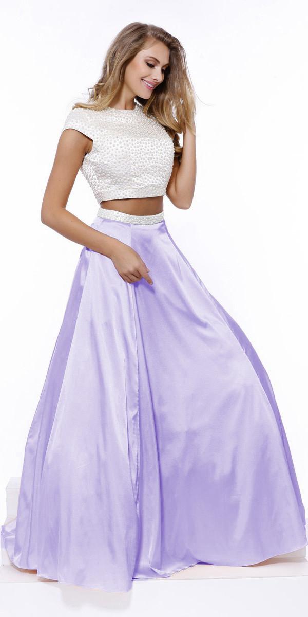 Nox Anabel - 8228 Two Piece Satin A-line Dress