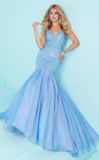 Tiffany Designs - 16227 Plunging Flounced Mermaid Gown