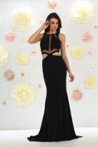 May Queen - Sultry Jewel Paneled Bodice Sheath Gown Mq1436