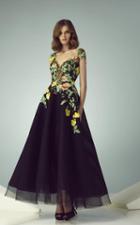 Beside Couture - Bc1233 Floral Applique A Line Evening Gown