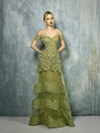 Beside Couture By Gemy - Bc1257 Illusion Floral Embroidered Gown