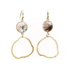 Ashley Schenkein Jewelry - Barcelona Organic Circle And Bezel Gemstone Earrings