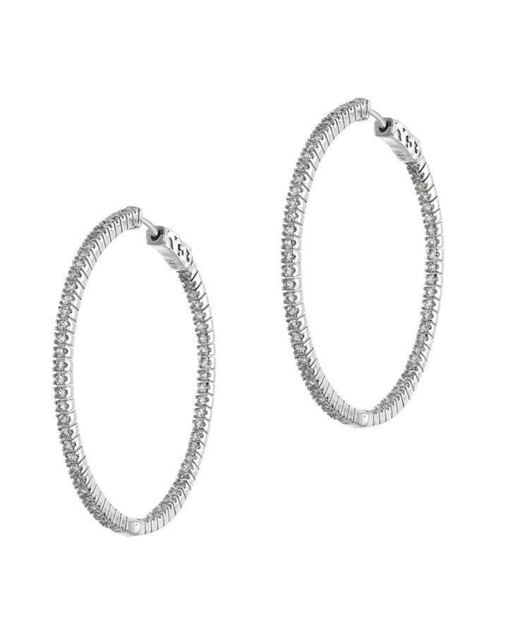 Cz By Kenneth Jay Lane - Bella Inside Out Hoop Earring