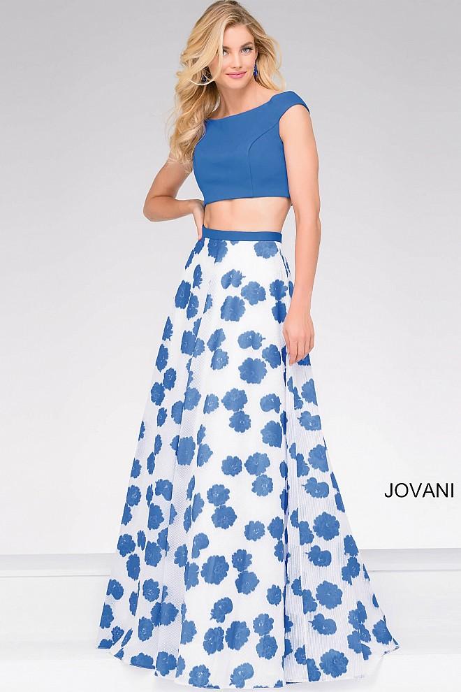 Jovani - Cap Sleeve Two Piece Prom Ballgown 47874