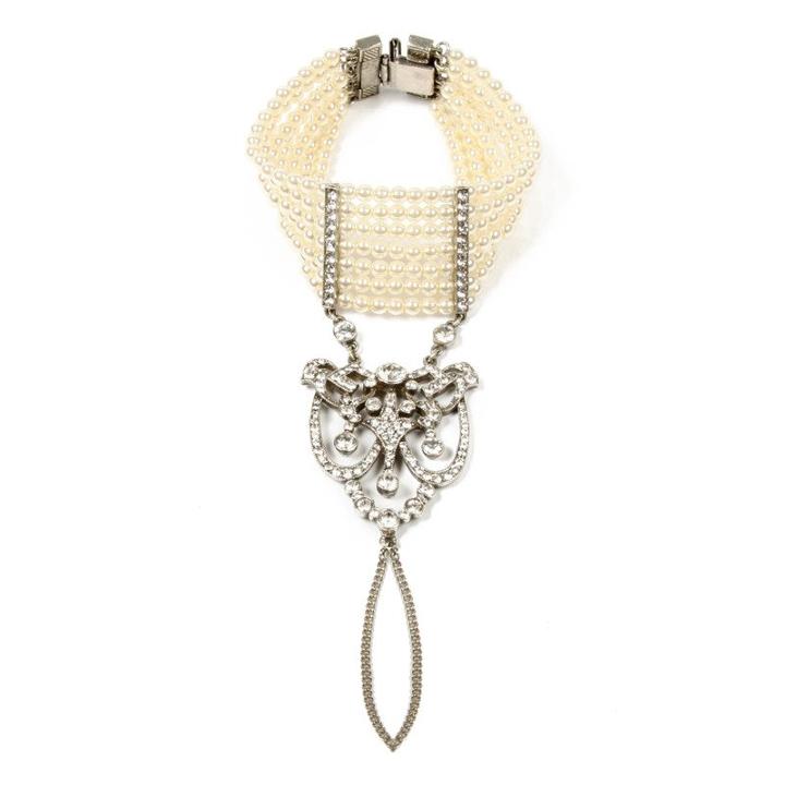 Ben-amun - Belle Epoque Hand Bracelet With Deco Pendant