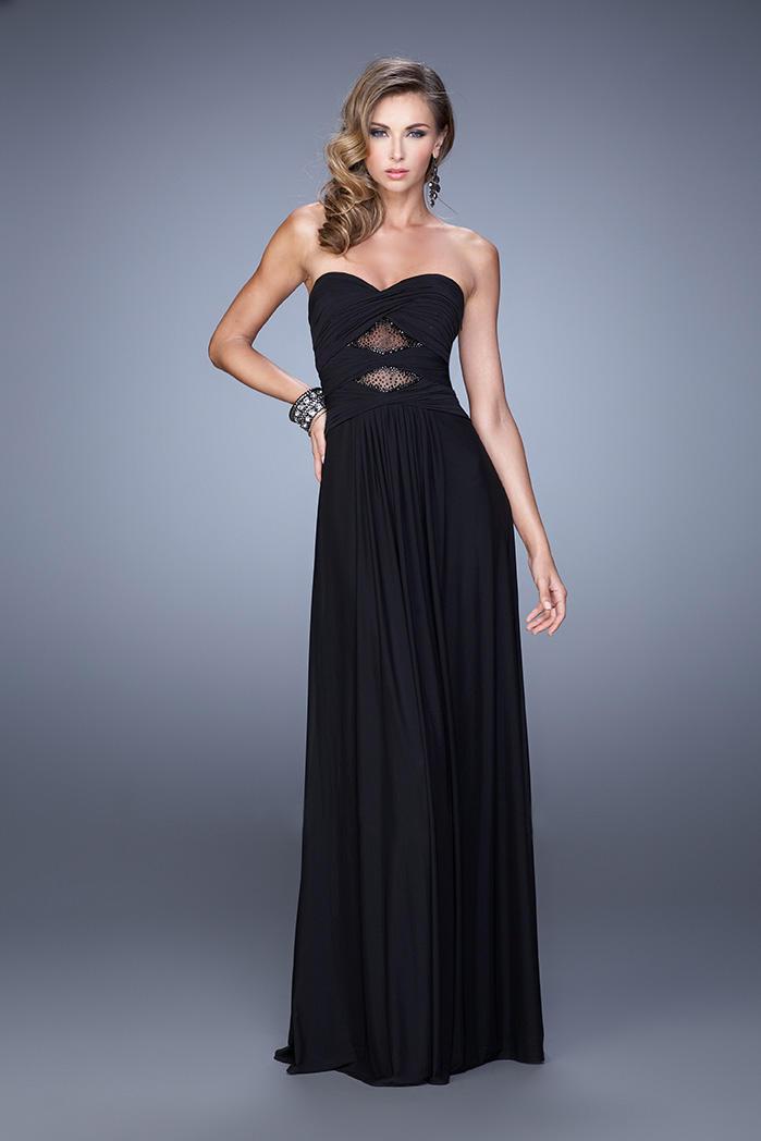La Femme - 21462 Ruched Sweetheart A-line Dress