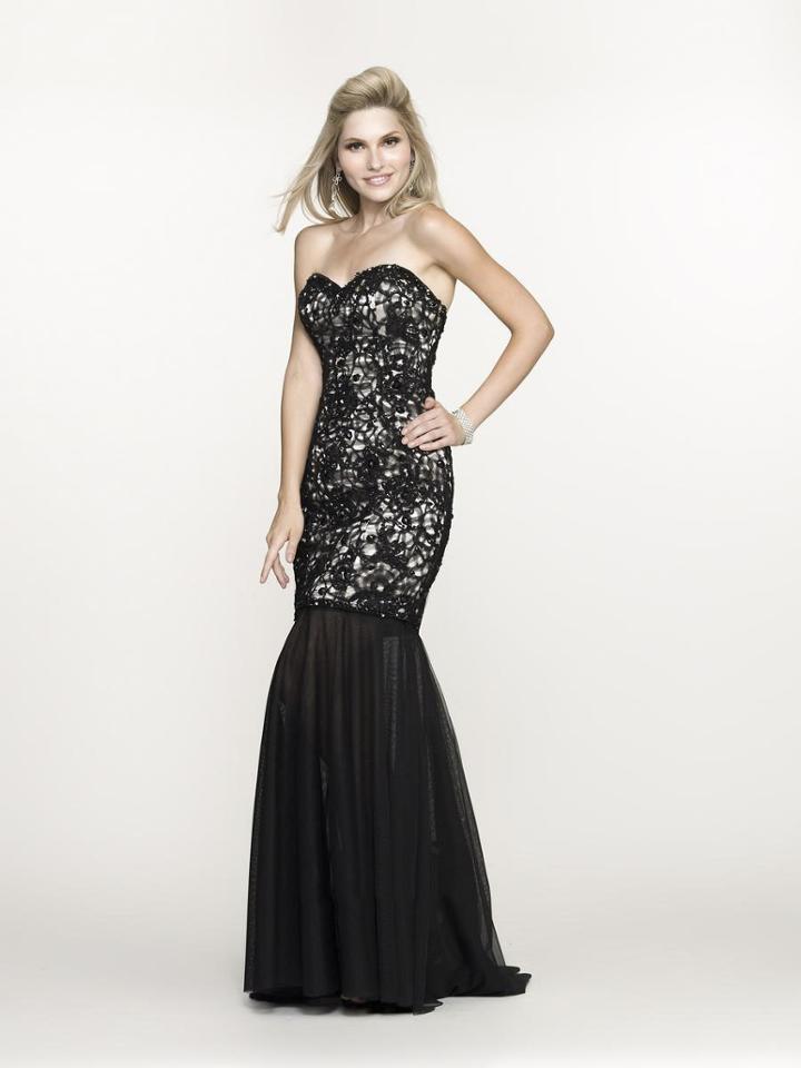Bg Haute - G3111 Dress In Black And Nude