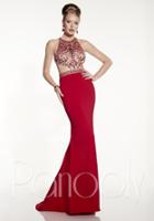 Panoply - Beaded Halter Neck With Side Cutout Sheath Dress 14831