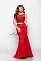 Milano Formals - Sizzling Red Two-piece Mermaid Gown E1922