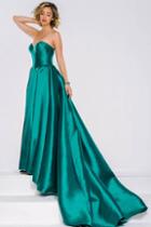 Jovani - Sweetheart Pleated A-line Dress 39493