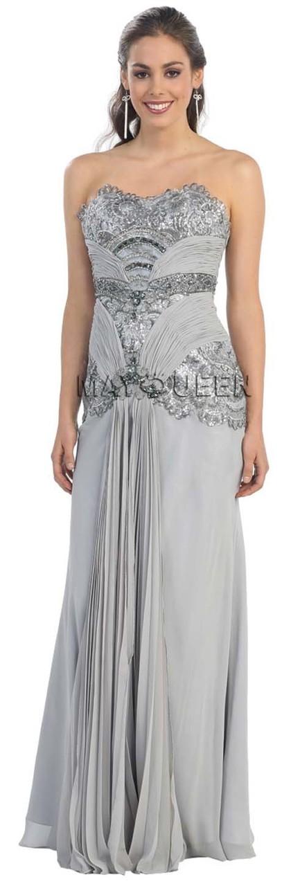 Extravagant Laced And Beaded Sweetheart Fit And Flare Dress