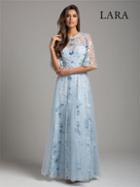 Lara Dresses - 29967 Floral Appliqued A-line Evening Dress