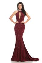 Johnathan Kayne - 8235 Bedazzled High Halter Mermaid Gown
