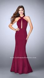 La Femme - Sophisticated Sleeveless High Neck Neoprene Dress 24313