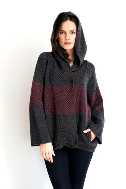 Goddis - Fiji Hooded Knit Jacket In Scene Stealer