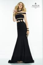 Alyce Paris Claudine - 2526 Long Dress In Black Gold