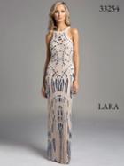 Lara Dresses - Bewitching Halter Gown With Eccentric Beadworks 33254