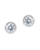 Cz By Kenneth Jay Lane - Classic Round Halo Cz Studs