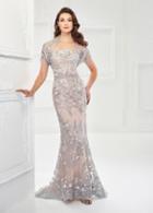 Montage By Mon Cheri - 118961 Strapless Lace Sheath Gown