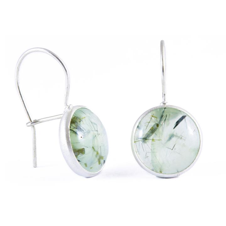 Nina Nguyen Jewelry - Prehnite Silver Earrings