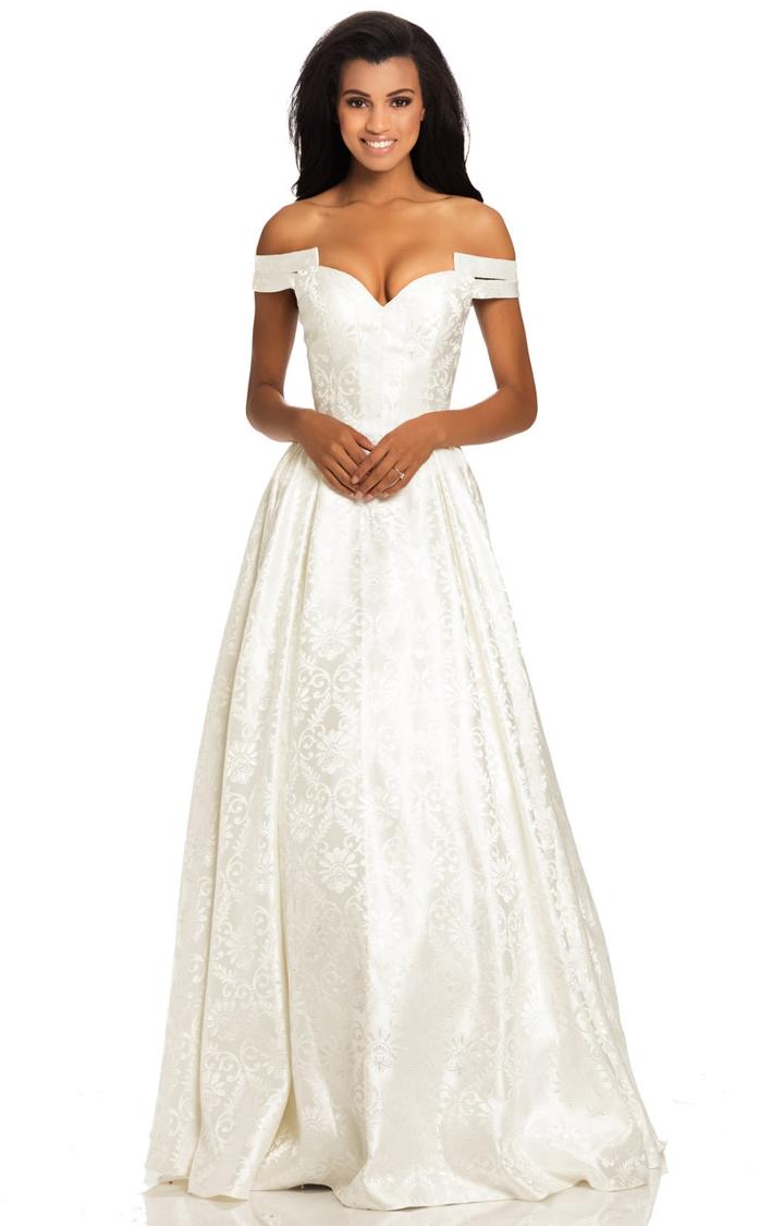 Johnathan Kayne - 8051 Off Shoulder Brocade Ballgown