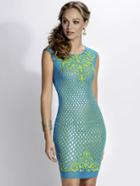 Baccio Couture - Nadit - 3170 Mesh Painted Short Dress