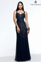 Faviana - Sparkling Sweetheart Chiffon Dress Thick Shoulder And Back Straps S7380
