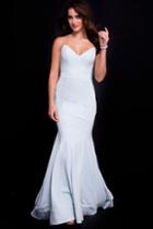 Jovani - 59914 Strapless V-neck Mermaid Dress