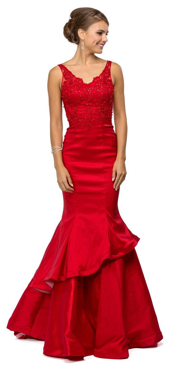 Dancing Queen - V-neck Mermaid Formal Dress 9457