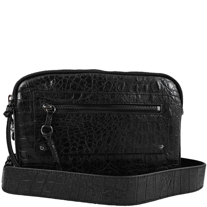 Joelle Hawkens By Treesje - Lidia Large Camera Bag Croco Embossed Cow / Black