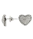 Cz By Kenneth Jay Lane - Pave Heart Studs
