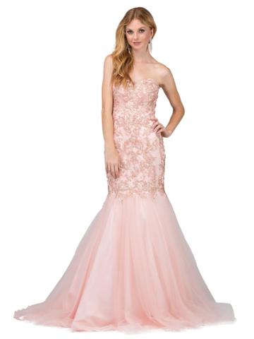 Dancing Queen - Strapless Embellished Mermaid Gown