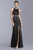 Aspeed - L1993 Alluring Jewel Neck Sheath Prom Dress