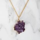 Margaret Elizabeth - Amethyst Druzy Pendant Necklace