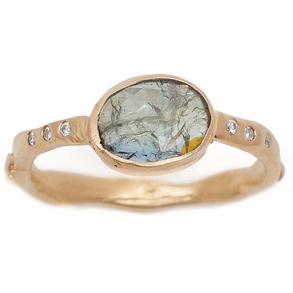 Vanessa Lianne - Kate Ring With Oval Sapphire