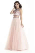 Jolene Collection - 17069 Two Piece Beaded Jewel Neck Ballgown
