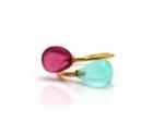 Tresor Collection - Pink Tourmaline & Peruvian Opal Ring In 18k Yg