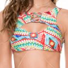 Luli Fama - Wild Heart Criss-cross Reversible Cut Out Top In Multi-color (l510444)