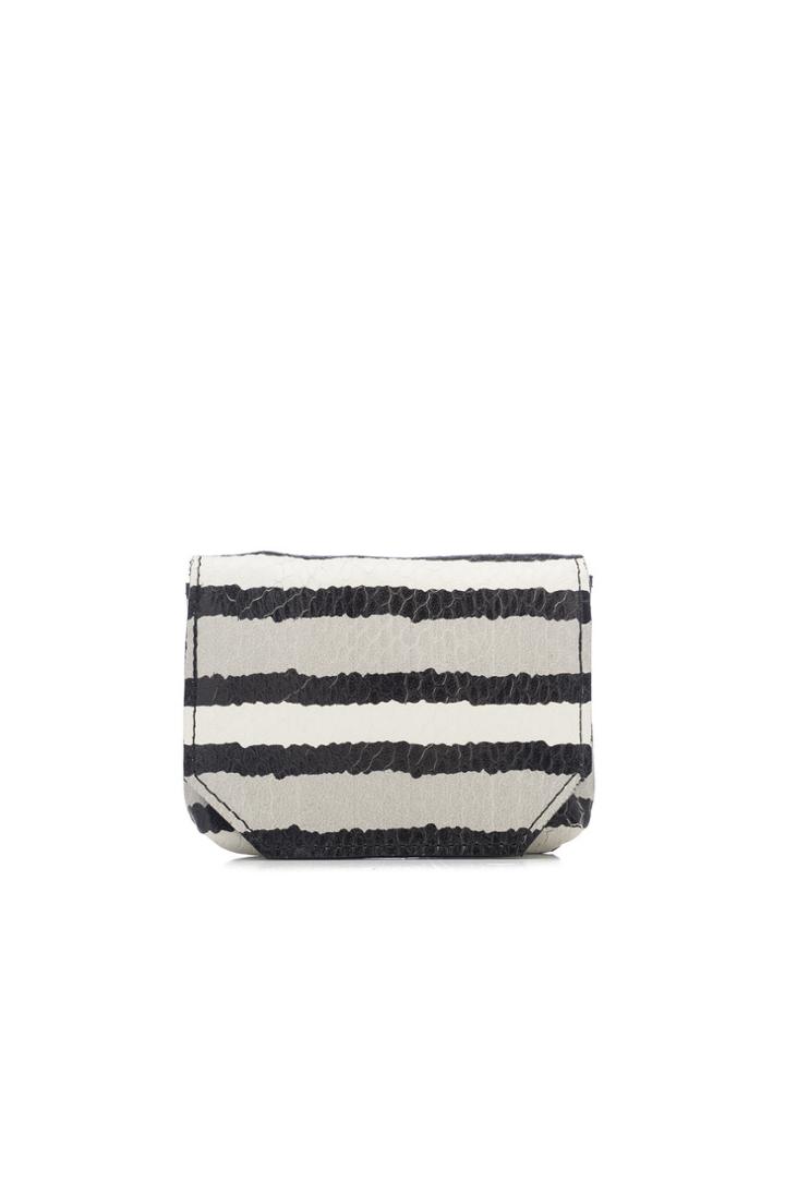 August Handbags - The Zurich - Taupe Watersnake Stripe