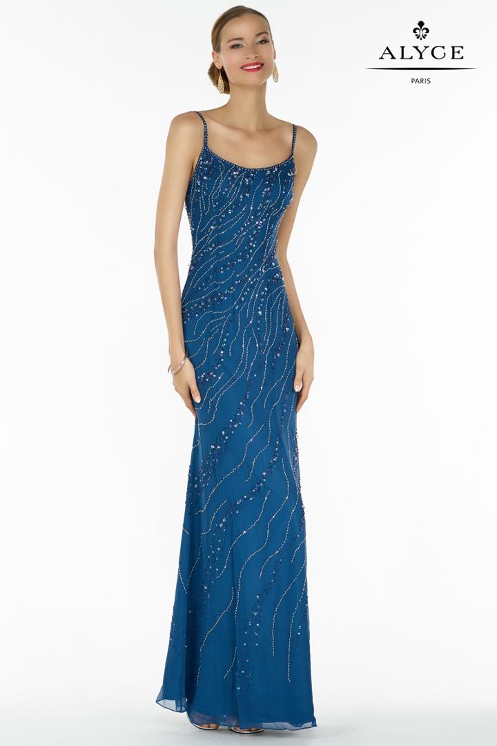Alyce Paris Mother Of The Bride - 29088 Dress In Blue Coral