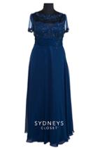 Sydney's Closet - Sc4039 Plus Size Dress In Navy