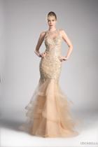 Cinderella Divine - Beaded Sheer Tiered Mermaid Evening Dress
