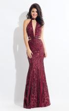 Rachel Allan - 6179 Plunging High Neck Cut Out Gown