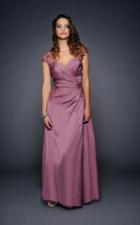 Lara Dresses - 21648 Lace Cap Sleeve Draped Gown