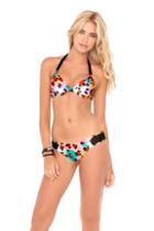 Luli Fama - Salty Skin Mesh Underwire Halter Top In Multicolor (l45987c)