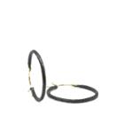 Nina Nguyen Jewelry - Small 25mm Gold & Oxidized Hoops