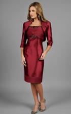 Daymor Couture - Ruched Cocktail Dress With Bolero 312